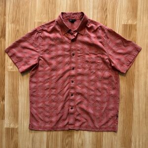 Royal Robbins Short Sleeve Button Down Hiking Climbing Shirt- Men’s Large